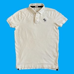 ABERCROMBIE & FITCH POLO WHITE LARGE
